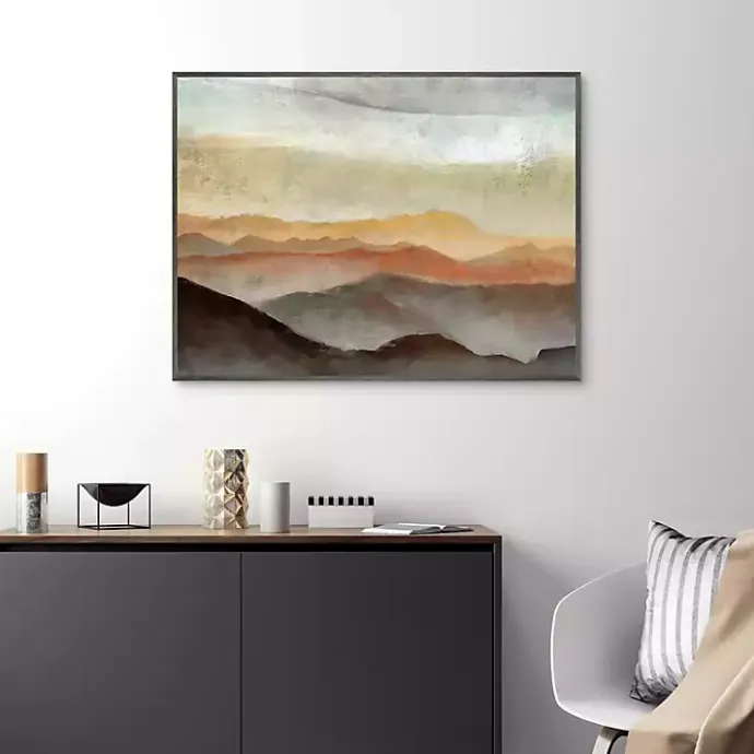 Sale Kirklands Home Layered View II Framed Canvas Art Print, 40x30 in. Orange
