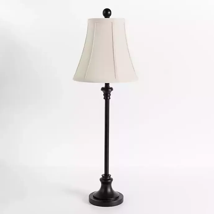 Discount Kirklands Home Leah Black Candlestick Buffet Lamp White