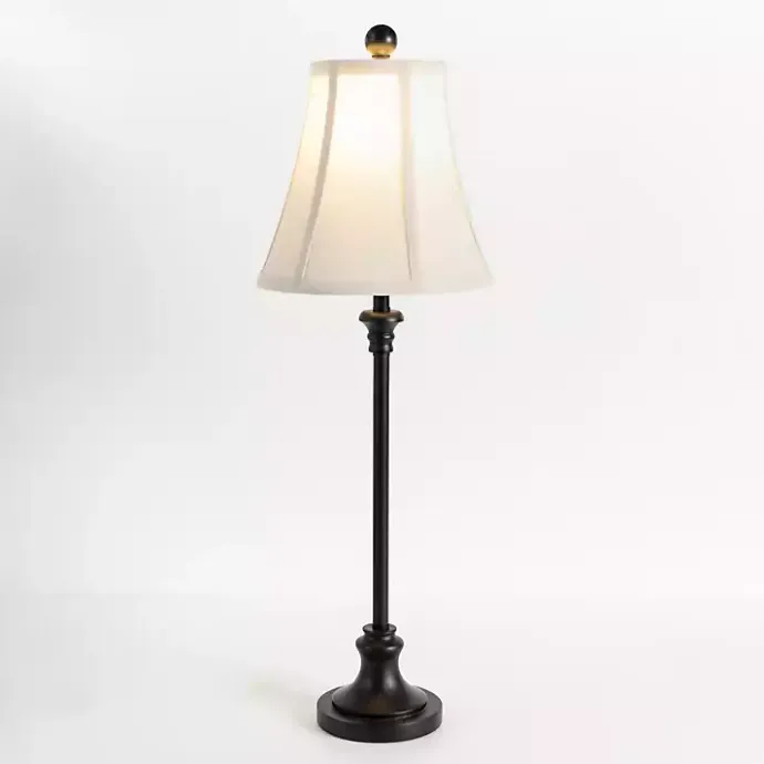 Discount Kirklands Home Leah Black Candlestick Buffet Lamp White