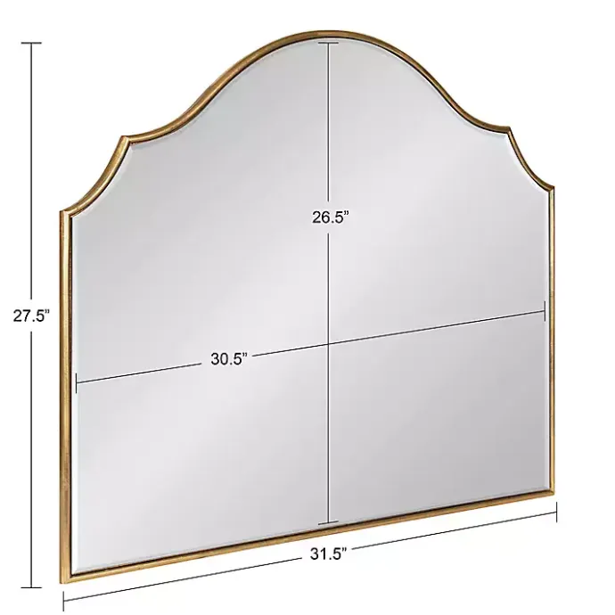 Hot Kirklands Home Leanna Gold Arched Frame Mirror