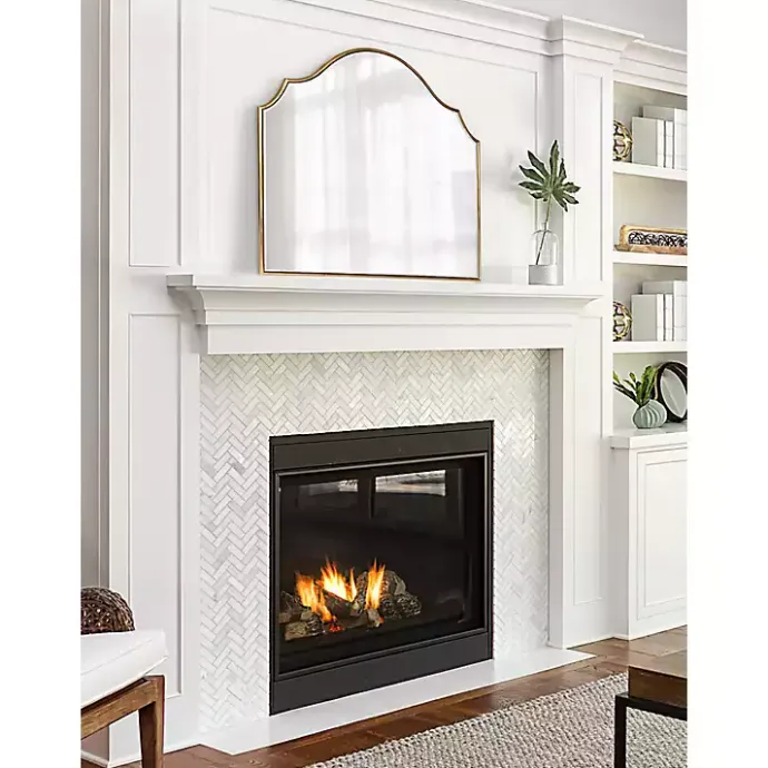 Hot Kirklands Home Leanna Gold Arched Frame Mirror