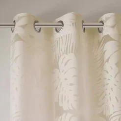 Kirklands Home Leilani Palm Leaf Curtain Panel, 95 in. Tan