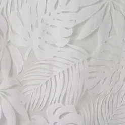 Best Kirklands Home Leilani Palm Leaf Curtain Panel, 63 in. White