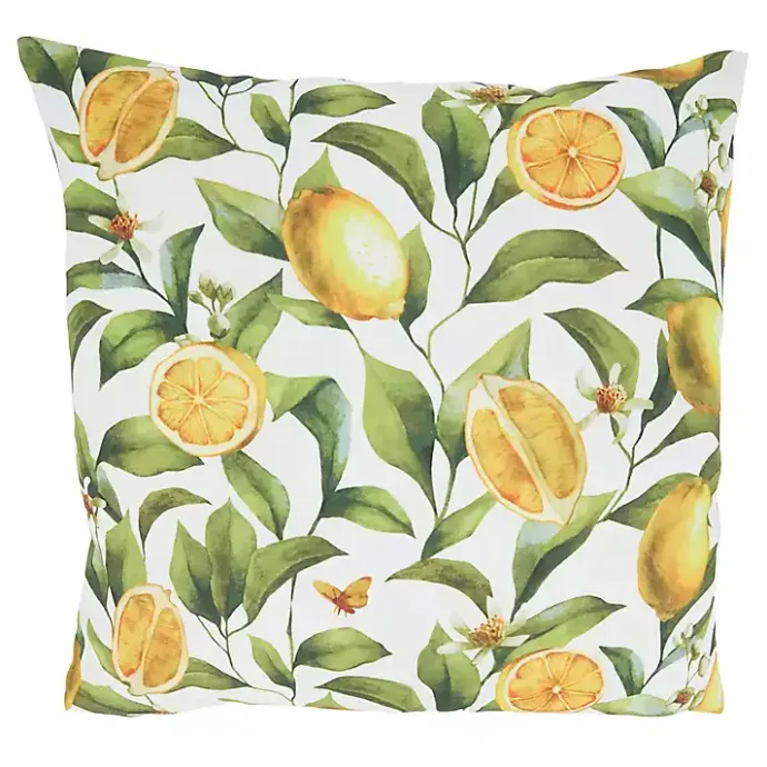 Best Kirklands Home Lemon Blooms Outdoor Pillow