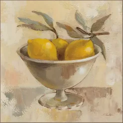 Discount Kirklands Home Lemon Bowl Framed Canvas Art Print
