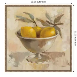 Discount Kirklands Home Lemon Bowl Framed Canvas Art Print