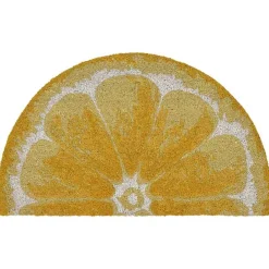 Kirklands Home Lemon Slice Doormat Yellow