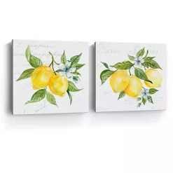 Outlet Kirklands Home Lemon Squeeze Canvas Art Prints, Set of 2