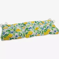 Best Kirklands Home Lemon Tree Tufted Outdoor Settee Cushion, 48 in.