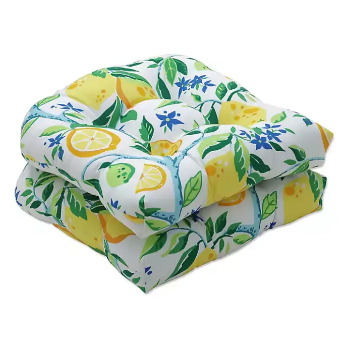 Kirklands Home Lemon Vine 2-pc. Outdoor Chair Cushion Set