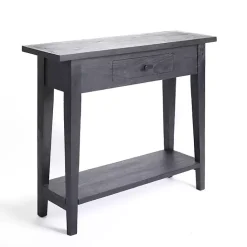 New Kirklands Home Leo Wood Console Table Black