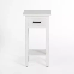 Sale Kirklands Home Leo Wood Accent Table White