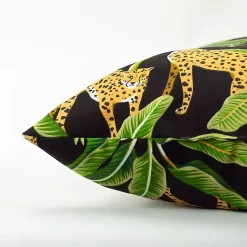 Kirklands Home Leopard & Palm Tree Outdoor Pillow, 22 in.