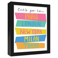 Discount Kirklands Home Let's Go Travel Framed Canvas Art Print