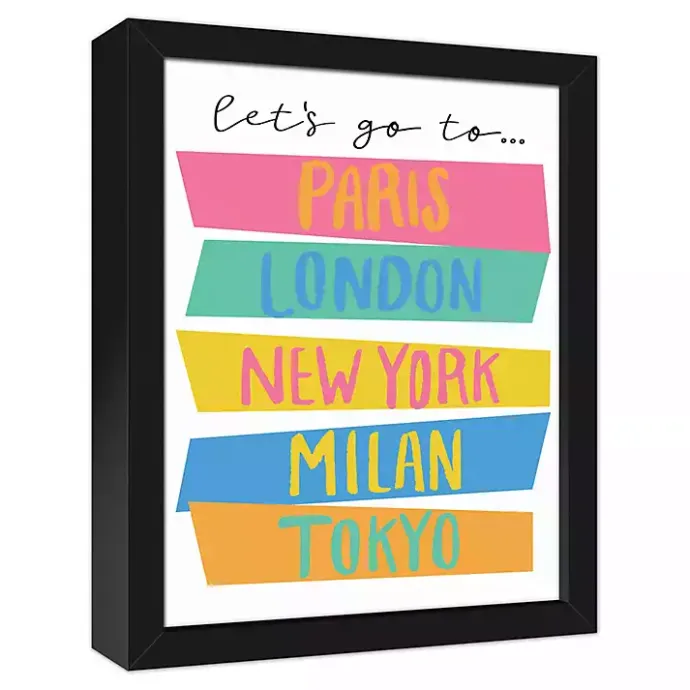 Discount Kirklands Home Let's Go Travel Framed Canvas Art Print