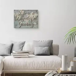 Hot Kirklands Home Life Is A Wonderful Journey Canvas Art Print Brown