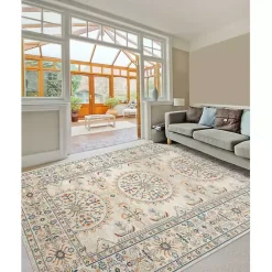 Online Kirklands Home Light Beige Bohemian Area Rug, 5x7 Tan