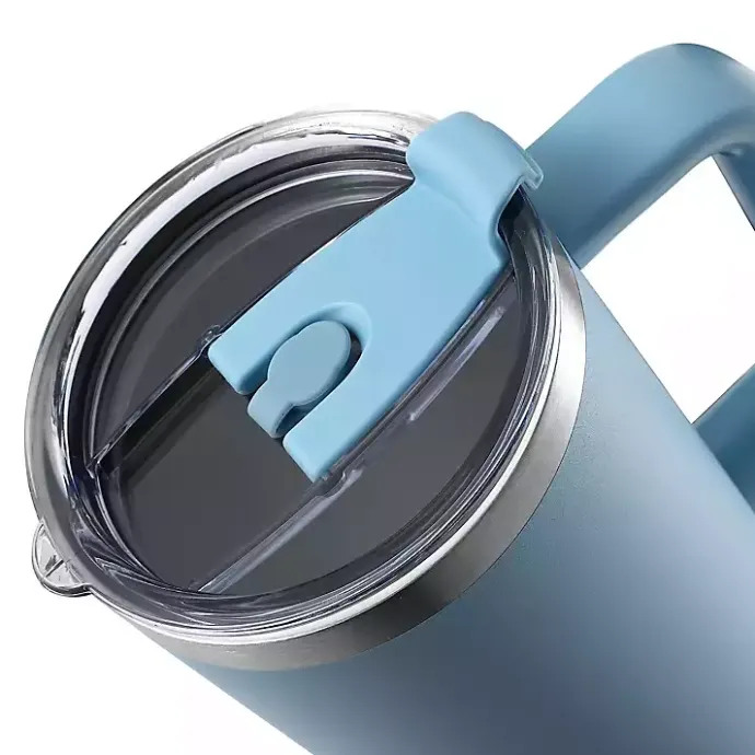 New Kirklands Home Light 40 oz. Insulated Travel Tumbler Blue