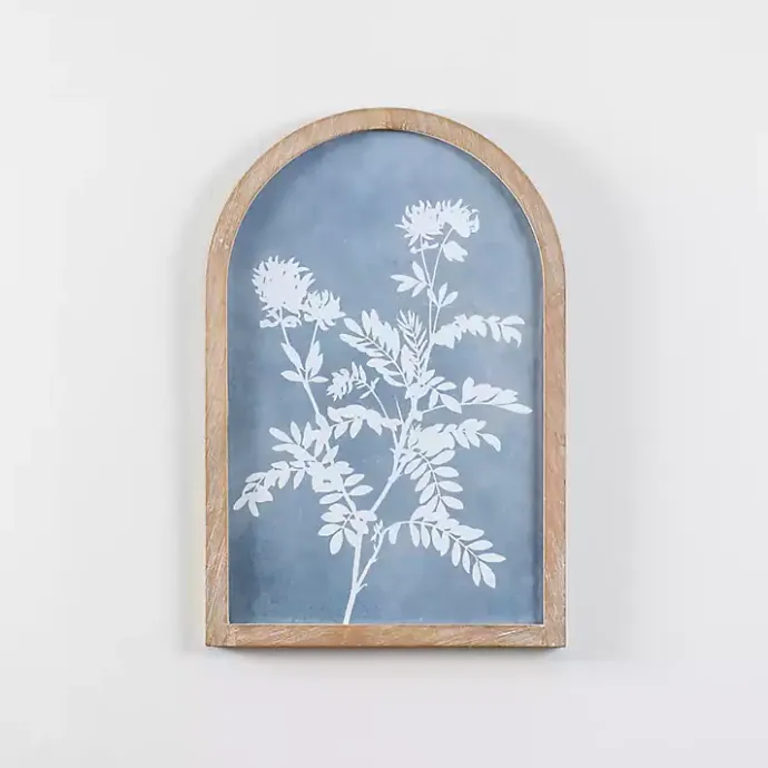 Discount Kirklands Home Light Botanicals Arch Framed Wall Art Blue