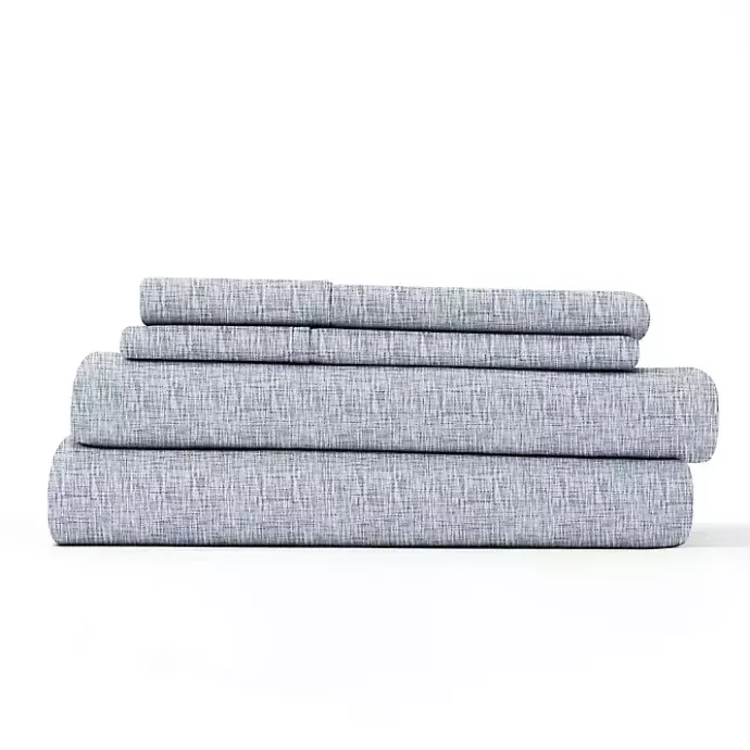 Best Kirklands Home Light Chambray 4-pc. Full Bed Sheet Set Blue