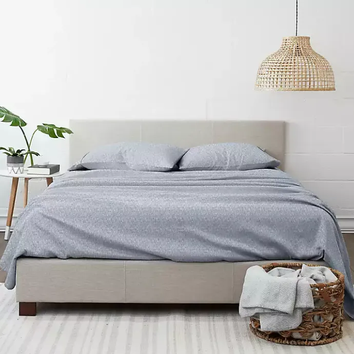 Kirklands Home Light Chambray 4-pc. King Bed Sheet Set Blue