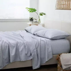 Clearance Kirklands Home Light Chambray 4-pc. Queen Bed Sheet Set Blue