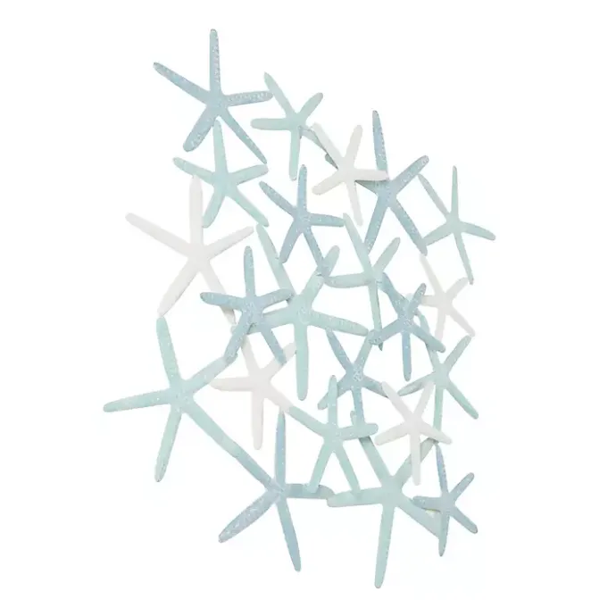 Kirklands Home Light Blue Metal Overlapping Starfish Wall Plaque