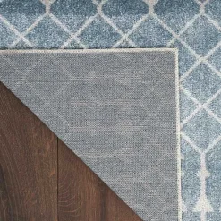 Hot Kirklands Home Light Moroccan Washable Runner, 2x10 Blue