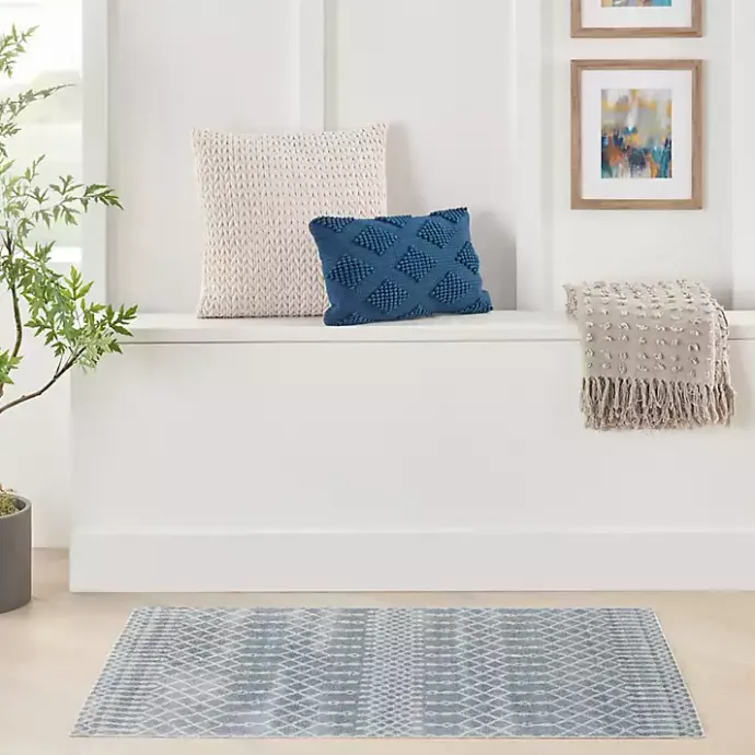 Best Kirklands Home Light Moroccan Washable Area Rug, 4x6 Blue