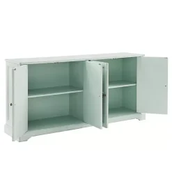 Discount Kirklands Home Light Paneled 4-Door Sideboard Blue
