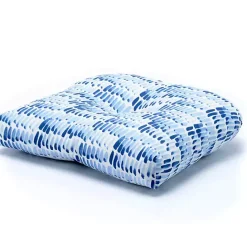 Best Kirklands Home Light Patterned Outdoor Chair Cushion Blue