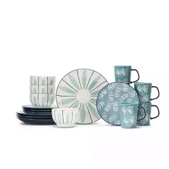 Kirklands Home Light Blue Patterned 16-pc. Dinnerware Set