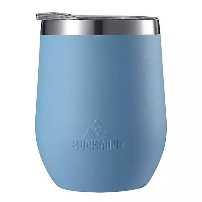 New Kirklands Home Light Stainless Steel Wine Tumbler Blue
