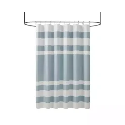 Hot Kirklands Home Light Blue Striped Waffle Shower Curtain