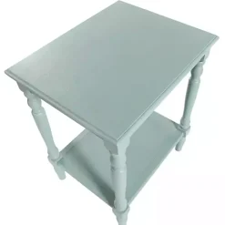 Discount Kirklands Home Light Wood Sybil Accent Table Blue