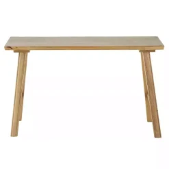 New Kirklands Home Light Mango Wood Rustic Tall Bench Brown