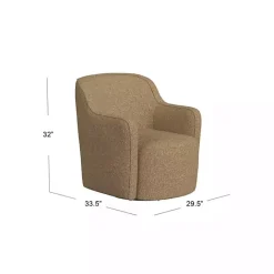 Hot Kirklands Home Light Swivel Barrel Accent Chair Brown