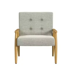 Online Kirklands Home Light Button Tufted Accent Chair Gray