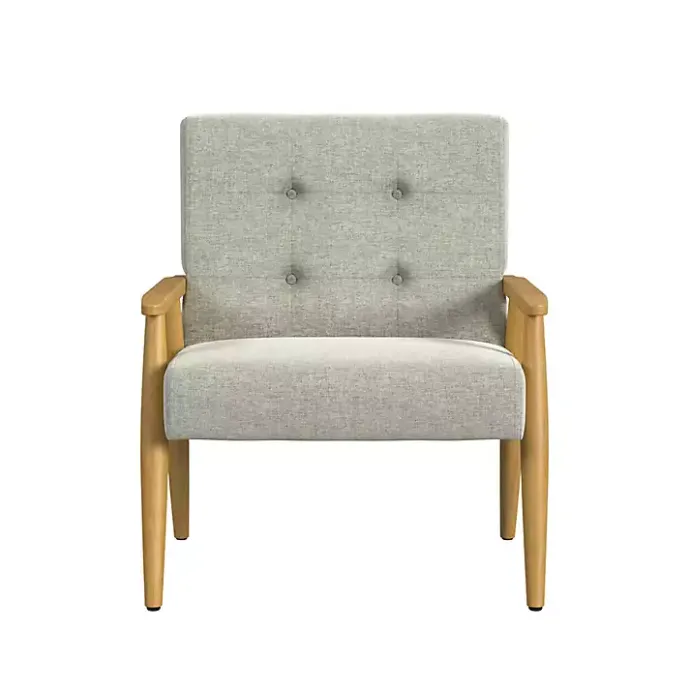 Online Kirklands Home Light Button Tufted Accent Chair Gray