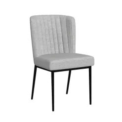 Clearance Kirklands Home Light Channel Back Dining Chairs, Set of 2 Gray