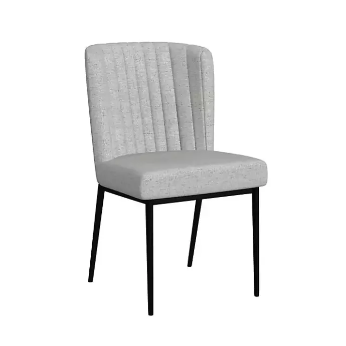 Clearance Kirklands Home Light Channel Back Dining Chairs, Set of 2 Gray