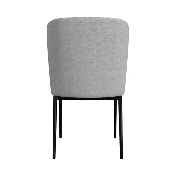 Clearance Kirklands Home Light Channel Back Dining Chairs, Set of 2 Gray