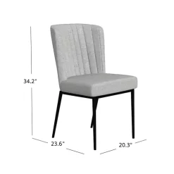 Clearance Kirklands Home Light Channel Back Dining Chairs, Set of 2 Gray
