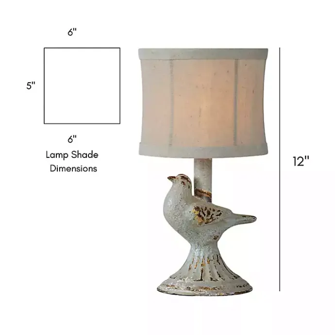 Online Kirklands Home Light June Bird Mini Table Lamps, Set of 2 Gray