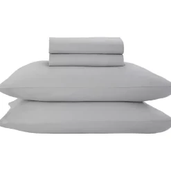 Sale Kirklands Home Light Microfiber 4-pc. Queen Sheet Set Gray