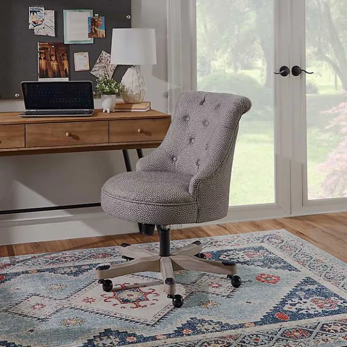 Online Kirklands Home Light Miller Tufted Office Chair Gray