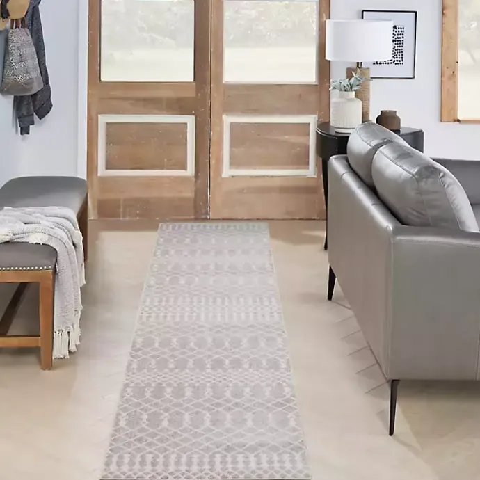 Best Kirklands Home Light Moroccan Washable Runner, 2x12 Gray