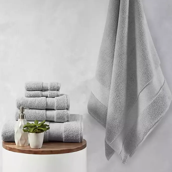 Sale Kirklands Home Light 6-pc. Cotton Bath Towel Set Gray