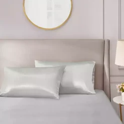 Outlet Kirklands Home Light Satin King 2-pc. Pillow Case Set Gray