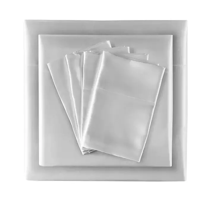 Sale Kirklands Home Light Satin 6-pc. California King Sheet Set Gray